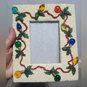 Prinz Resin Christmas Lights Picture Frame Light Beige 3.5 X 5"